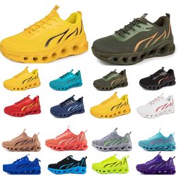 running shoes for mens womens black white red bule yellow Breathable comfortable mens trainers sports sneakers 17
