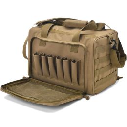 Packs Gun Range Bag Molle System Outdoor Hunting Accessory Nylon Tactical Gun Tactical Case Bag Pistol Tool Shoulder Pack Sniper Black