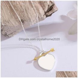Anynecklace T Necklace Boutique Jewelry Valentines Day Gift Love Pendant Heart Shaped Card Advanced Drop Delivery Dhfvx