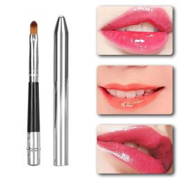 Makeup Brushes 2Pcs Retractable Lip Ergonomic Sealing Design Small Easy Cleaning Single Head Aluminium Tube Lipstick