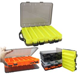 Boxes Fishing Tackle Boxes Double Layer Portable Lure Storage Multi Compartments Fishing Large Tackle Box Plastic Case Bait Peche