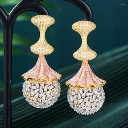 Dangle Earrings GODKI Trendy Luxury Pendant Brand Gorgeous Cubic Zirconia Women Wedding Big Bijoux High Quality 2024