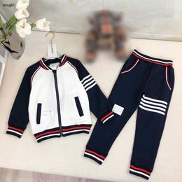 Brand baby clothes boys tracksuits kids coat set Size 90-150 CM Colour blocking splicing design child jacket and pants 24Feb20