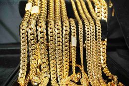 Anhänger-Halsketten Anhänger-Halsketten Großhandel Halsreif 18 Karat Gold Kundenspezifische kubanische Gliederkette aus 24 Karat Gold Kubanische Miami-Kette 20 mm kubanische Miami-Kette Halskette 240302