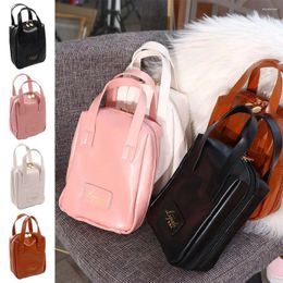 Cosmetic Bags Letter PU Leather Bag Shell Shape Waterproof Makeup Pouch Large Capacity Multifunction Travel Wash