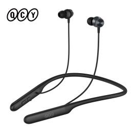 Headphones QCY C2 Wireless Headset Bluetooth 5.2 Neckband Headphones Fast Charge 50H Long Battery Life Neck Type Sport InEar Earphones