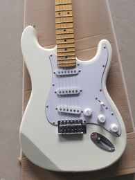 Classic White ST High Quality Electric Guitar, 22Frets, maple fingerboard, in stock,