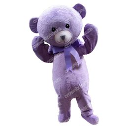 Hot Sales halloween Custom Purple Teddy Bear Mascot Costume Fancy dress carnival Birthday Party Plush costume