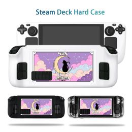 Cases Steam Deck Case Game Console Pastel Pink Purple Sky Cover Hard PC Protective AntiScratch NonSlip Black Shell Case Accessories