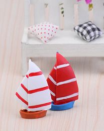 6pcs beach mini boat decoration resin garden gnomes micro landscape ornaments fairy house miniatures1835059
