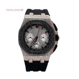 Fantastic Quality Waterproof Luminous Natural Lab Grown Diamond Watches Hip Hop Moissanite Watch With Belt Fine Jewellery Shop