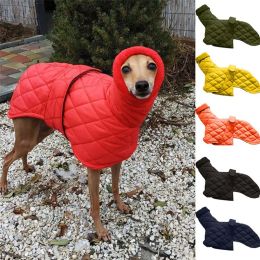 Hoodies Winter Large Dog Clothes Big Fluff Dog Jacket Vest with High Collar Warm Pet Dog Coat Clothing for French Bulldog Greyhound