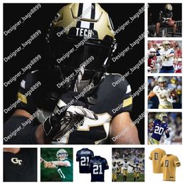 New Georgia Tech Yellow Jackets Football jersey 24 Steven Jones Jr. 45 Ashton Heflin 17 Rodney Shelley 99 DQuan Douse 55 Corey Robinson II 81 Luke Benson 52 Austin Dean