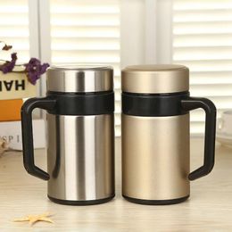 Water Bottles Stainless Steel Insulated Cup Gift Men's Business Office With Handle Philtre Screen Tea Making Set