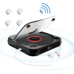 Speakers New Portable CD Player Bluetooth5.1 Speaker Stereo CD Players LED Screen 3.5mm CD Music Player 5 Playback Modes Home Travel Car
