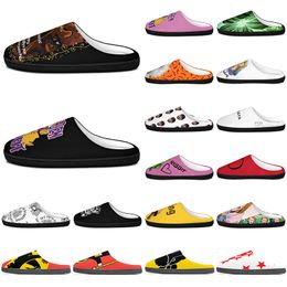 Slippers Cotton Slippers Men Women Cotton Slippers black antislip GAI antiskid Warm Patterns big Size Fashionable versatile 38-47 117