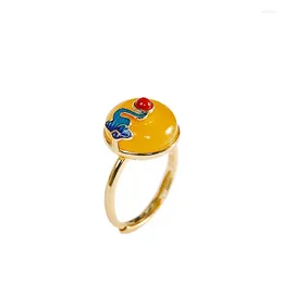 Cluster Rings S925 Silver Jewellery Women's Beeswax Ring Ethnic Style Gold-plated Fine Fashion Gift For Friend Wholesale