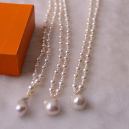 Pendant Necklaces Baroque Pearl Necklace Fashion Simple Irregular Mens