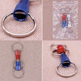 Keychains 2 Pieces Heavy Duty Three Key Ring Quick Release Detachable Pull-Apart Lock Holder Accessory