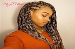 3D Cubic synthetic Crochet Braids Hair Extensions Ombre Braiding synthetic braiding hair Box Braids malibobo braided in bund2318109