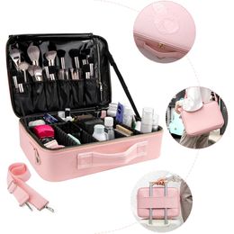 Waterproof PU Makeup Case Large Travel Undergarments Storage Organise Box Cosmetics Bag 240223