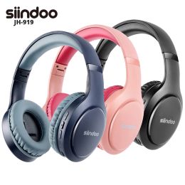 Microphones Siindoo Wireless Bluetooth Headphones Jh919 Foldable Stereo Earphones Super Bass Noise Reduction Mic Headset for Iphone Tv Pc