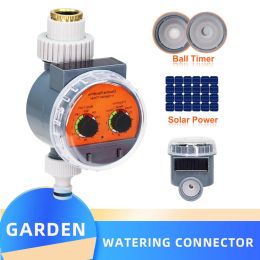 Timers 1PC Garden Irrigation Solar Power Ball Valve Water Timer LCD Automatic Electronic Irrigator Home Controller System Greenhouse