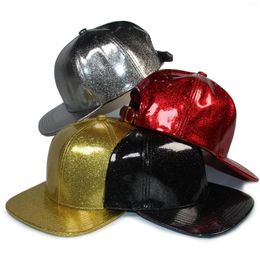 Ball Caps Hip Hop Hat Flat-Brimmed Cap Glitter Girls Snapback Unisex Fashion Dance Travel Baseball