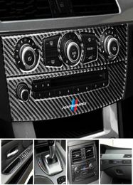 Car Stickers Interior Gear Shifter Modification Air Outlet CD Panel Carbon Fiber Decorative Trim for BMW E60 20042010 5 Series3551677