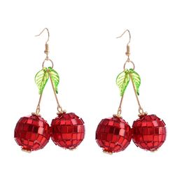 Cherry Earrings for Women Girl Cute Fruit Shape Ear Stud Fashion Women Accessories 22349