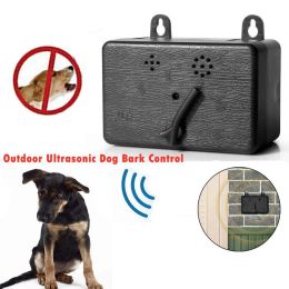 Deterrents Outdoor Waterproof Ultrasonic AntiBarking Device Powerful Pet Dog Bark Control Sonic Silencer Tools Dog Training Accessories