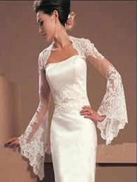 White Tulle Long Trumpet Sleeve Bridal Bolero Ivory Wedding Jacket Custom Made Black Bridal Party Coat5252621