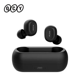 Headphones QCY T1C Bluetooth 5.0 Earphones Wireless 3D Stereo TWS Headphones with Dual Microphones Headset HD Call Earbuds Customising APP
