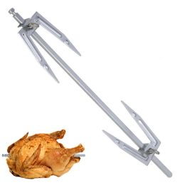 Sprayers Stainless Steel Roast Chicken Skewer Cook Oven Accessories Rotisserie Accessories Bbq Grilled Chicken Fork 32.5/38/41.5/45cm