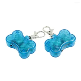 Dog Collars 2 Pcs Stainless Steel Keychain Pendant Tag LED Pet Supplies