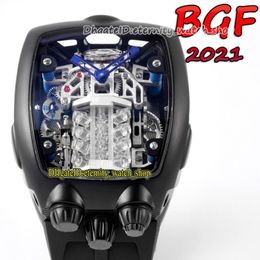 BGF 2021 Latest Products Super running 16 cylinder engine Black dial EPIC X CHRONO CAL V16 Automatic Mens Watch Black Case eternit270m
