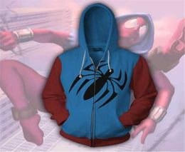 2020 Autumn Winter Scarlet Spider Zip Up Hoodie Man Hoodies Sweatshirts Superhero Cosplay Cotton Hooded Coats Zipper jacket x06105954098