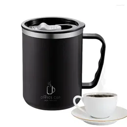 Water Bottles Insulated Coffee Cup 500ml Drinking Tumbler With Lid And Handle Stainless Steel Mug For Tea Cocoa Cold