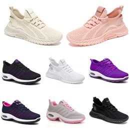 Men New Running Women Hiking Flat Shoes Soft Sole Fashion Purple White Black Comfortable Sports Colour Blocking Q25-1 GAI 881 Wo 371