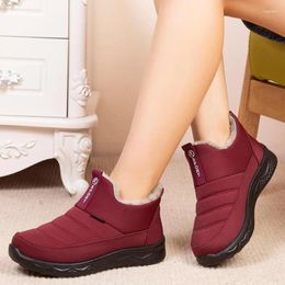 Boots Winter Warm Lady Snow Lightweight Cotton Shoes For Women Ankle Botas Mujer Male Waterproof Footwear Plus Size 36-44