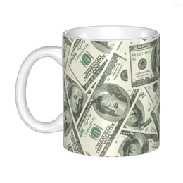 Mugs Custom Money Dollars Digital Currency Coffee Mug DIY Virtual Printing Ceramic Milk Tea Cup