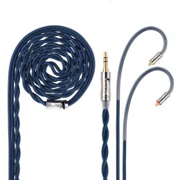 Accessories NiceHCK JIALAI JLY2 HiFi Earphone IEM Upgrade Cable PP Yarn Silver Plated OCC 3.5/2.5/4.4mm MMCX/QDC/0.78mm 2Pin For NRA DQ6