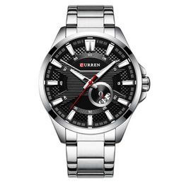 24% OFF watch Watch CURREN Business Quartz for Men Luxury Mens Stainless Steel Wristwatch Relogio Masculino Waterproof Clock