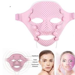Silicone Mask Electric V-shaped Face Lifting Slimming Face Massager Anti wrinkle EMS Therapy Device Beauty Machine 240221