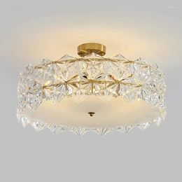 Ceiling Lights 110V220V French Crystal Chandelier Cosy Bedroom Glass Main Dining-Room Lamp