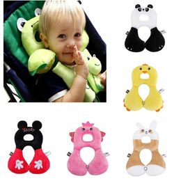 Baby Neck Pillow Car Sleeping Shaping Pillow Cartoon Animal Travel Protect Seat U-shaped Pillows For Kids Cervical Spine Protect 240228