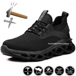 Boots Steel Toe Safety Shoes Men Women Work Sneakers Breathable Indestructible Puncture-Proof Light