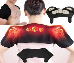 Tourmaline Magnetic Shoulder Heating Belt Therapy Neck Support Relieve Pain Improve Periarthritis Shoul Back9121445