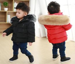 Toddler Girl Winter Clothes Boys Down Jackets Kids Coat with Fur Thick Hooded Coats Baby Parkas Girls Snowsuit Children Outfits1506617