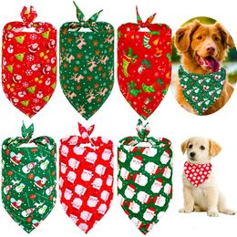50100pcs Christmas Dog Bandana Pet Supplies Accessories Bandanas Scarf Small Cat Puppy 240220